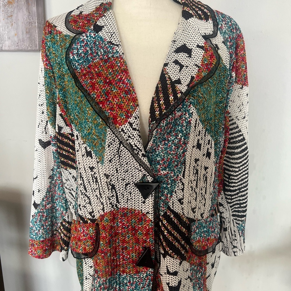 T&J Designs Multicolor Patterned Blazer - Picture 6 of 15